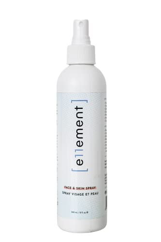 e11ement - Hypochlorous Acid All Natural Face and Skin Spray - Safe for All Skin Types - Acne Prone Skin - Dry Face, Skin, Scalp - Piercings & Tattoos Aftercare - Natural Saline Toner - Eye Lash Cleanser - Facial Cleanser - Soothes and Repairs Skin (Large, 8 oz)