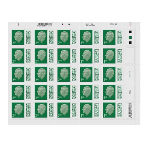 25 x 2nd Class Barcoded Stamps Royal Mail