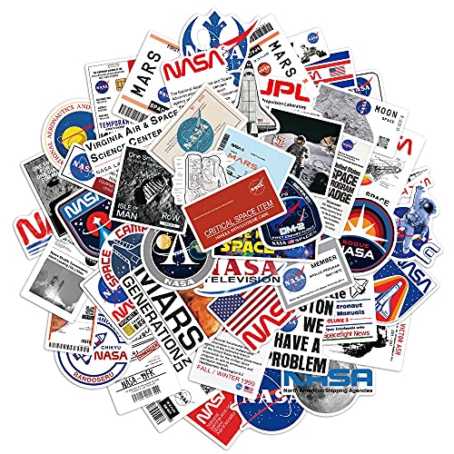 LYunMu [50 Stück] NASA Space Explorer Aufkleber,Galaxy,Astronaut, Raumfahrt,Universum,Planet,Sticker Set Vinyl-Aufkleber für Wasserflasche,Laptop,Skateboard,Gepäck
