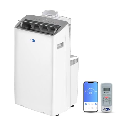 Whynter Inverter Portable Air Conditioner 14,000 BTU with Dual Hose, Dehumidifier, Cooling Fan & Smart Wi-Fi for 600 Sq Ft Rooms, NEX ARC-1230WN (12,000 SACC), White