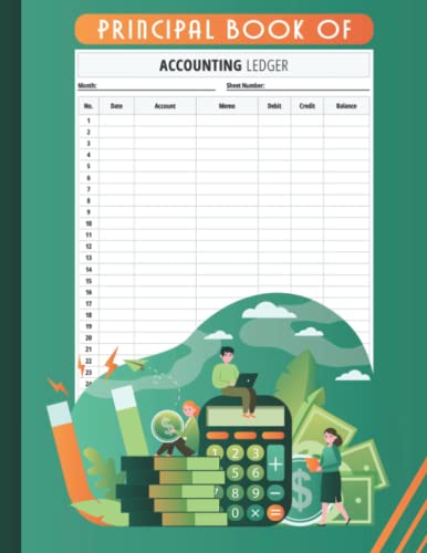 Principal Book of Accounting - Accounting Ledger Book: Income and Expense Ledger Book, Credit Balance Log, Bank Account Register Booklets for Personal ... Use, Simple Accounting Ledger for Bookkeeping
