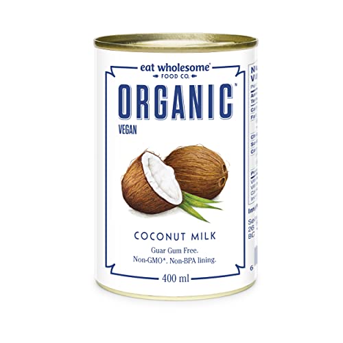 Eat Wholesome Organic Coconut Milk with No Guar Gum, 400 ml (Pack of 6),