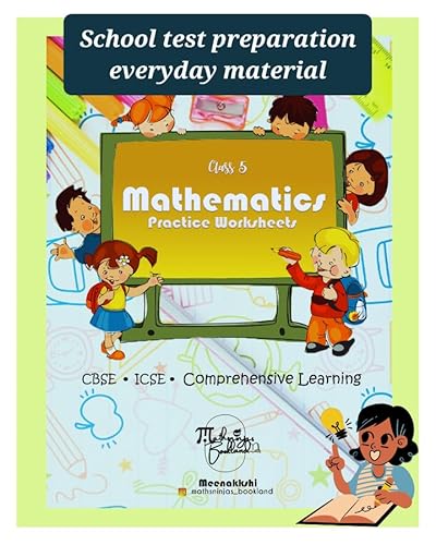 Class 5 Mathematics CBSE / ICSE practice Question Bank 2025 (Chapterwise) Workbook with Mental Maths by Mathsninjas Bookland [Paperback] Meenakkshi