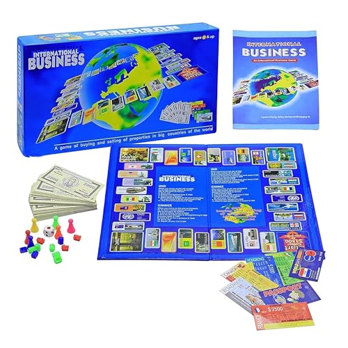 Fun4You International Business Game - Exciting Indoor/Outdoor Folding Board Game for Kids & Adults for Portable Play, Ideal Gift, Educational & Entertaining Family Fun (Pack of 1)