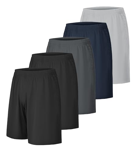 CE' CERDR Mens Athletic Workout Shorts with Pockets and Elastic Waistband Quick Dry Activewear