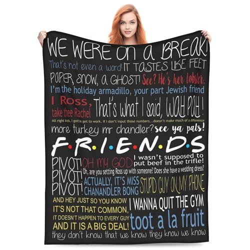 Bomugtee Friend Blanket Super Soft Throw Blanket for Bed Couch Sofa Lightweight Throw for Mama Grandma Adult Size 50"x 60"