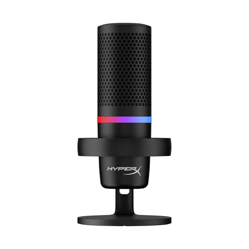 HyperX DuoCast – RGB USB Condenser Microphone for PC, PS5, PS4, Mac, Low-profile Shock Mount, Cardioid, Omnidirectional, Pop Filter, Gain Control, Gaming, Streaming, Podcasts, Twitch, YouTube, Discord