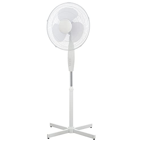 ToolTech Oscillating Pedestal Fan 3-Speed - 16", White (100077)