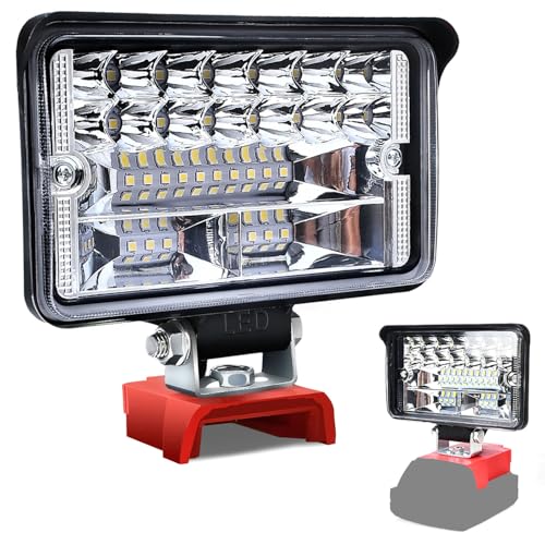Cordless LED Work Light for Milwaukee 18V Lithium Batteries, 108W 5400LM Adjustable Portable Flood Lights for Job Site Lighting Outdoor Camping Garage Vehicle Lighting【Battery not Included】
