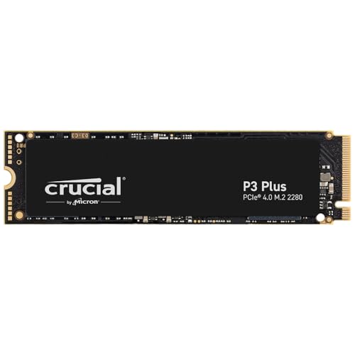 Crucial P3 Plus 500GB PCIe Gen4 3D NAND NVMe M.2 SSD, up to 5000MB/s - CT500P3PSSD8