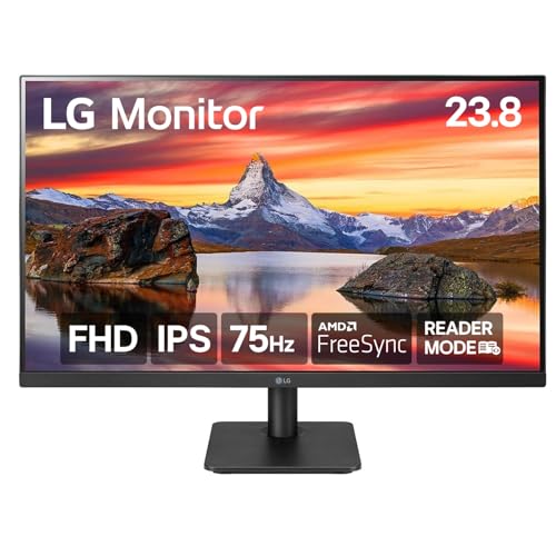 LG 24MP40A-C 24 Inch Full HD (1920 x 1080) Monitor with IPS 5ms 75Hz Display, AMD FreeSync and OnScreen Control, Charcoal Grey