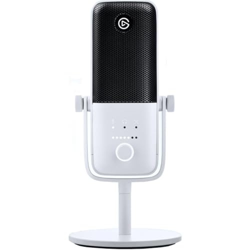 Elgato Wave:3 White - Professionelles USB-Kondensatormikrofon für Streaming, Podcasts, Gaming und Homeoffice, gratis Mixing-Software, Soundeffekt-Plugins, Anti-Verzerrung, Plug & Play, für Mac/PC