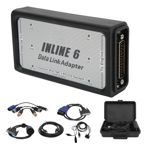 Aramox Truck Diagnostic Scanner, For INLINE 6 Data Link Adapter Kit Heavy Duty Diagnostic OBD2 Scanner for Cummins Engine J1939 J1708