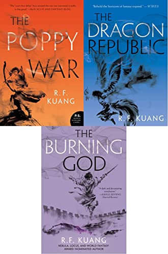 The Poppy War Trilogy 3-book Set by R. F. Kuang (The Poppy War, The Dragon Republic, The Burning God)