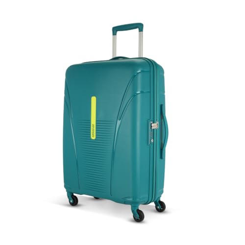 American Tourister Ivy 77Cm Large Hardside Polypropylene 4 Wheel Spinner Check-in Suitcase with Recessed TSA Lock & Color-Matched Components for Women & Men - Spring Green