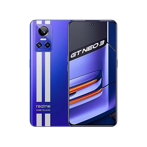 realme GT Neo 3 150W Dual-SIM 256GB ROM + 12GB RAM (GSM Only | No CDMA) Factory Unlocked 5G Smartphone (Nitro Blue) - International Version