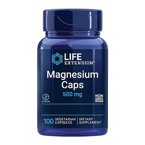Life Extension, Magnesium, 100 vegetarische Kapseln, 500mg Magnesium je Dosis, Glutenfrei, Sojafrei, GMO frei, Geschmacksneutral