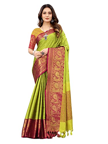 MOHIT CREATIONS Traditional Pure Cotton Silk Saree With Unstitched Blouse (Perrot1)