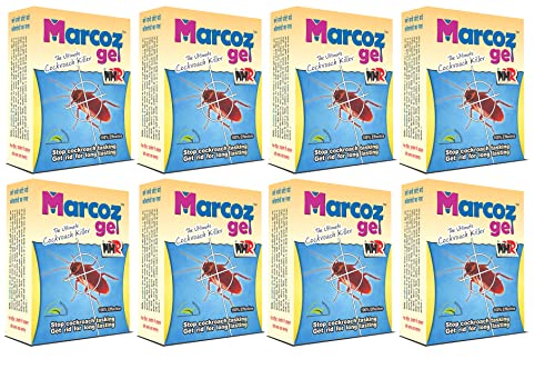 MMR Making Marvelous Marcoz Gel Ultimate cockroach killer gel for home Kitchen Safe, Odourless, Fast and Convenient Powerfull 20g Pack of (8)