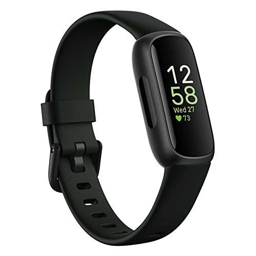 Fitbit Inspire 3 Fitness Tracker – Advanced Health Insights with Stress Management, Workout Intensity & Sleep Tracking, 24/7 Heart Rate, Includes Small and Large Classic Bands - Midnight Zen/Black