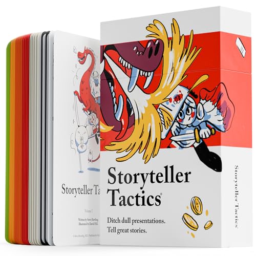 Pip Decks Storyteller Tactics Card Deck, Business Tool to Improve Your Influence and Persuasion in Workshops, Sales Pitches, Presentations and More, 54 Cards in a Case