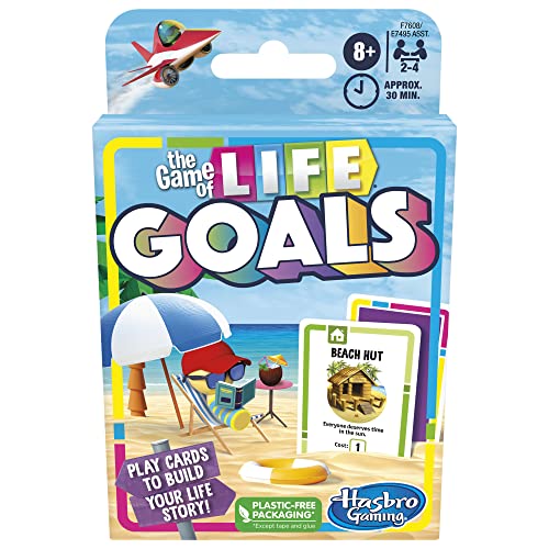 The Game of Life Goals Game, Quick-Playing Card Game for 2-4 Players, The Game of Life Card Game for Families and Kids Ages 8 and Up (English)
