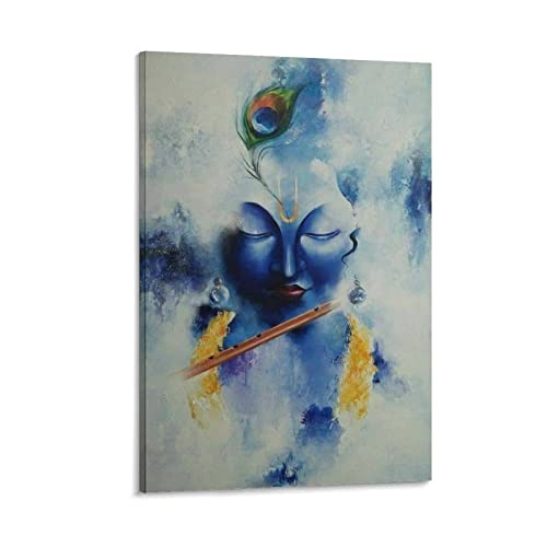 LANGYUN Krishna Vishnu Hindu Poster (7) Poster Decorative Painting Canvas Wall Art Living Room Posters Bedroom Painting 08x12inch(20x30cm)