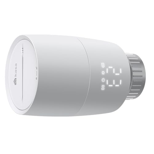 TP-Link Kasa smartes Heizkörperthermostat - Erweiterungseinheit, benötigt Kasa Hub, Heizungssteuerung (Kasa App, Zeitpläne, Geofencing, Fensteröffnungserkennung), Matter, Alexa, Apple Home