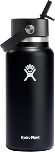 Hydro Flask Wide Flex Straw Cap Black 32 Oz