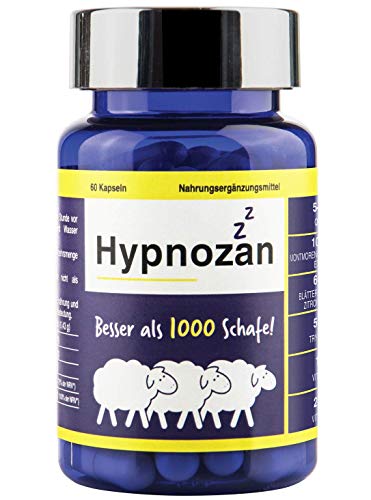 Hypnozan - Pillen für besseren Schlaf Schlafpillen für Erwachsene 60 ruhige Nächte - 60 helle Morgen Laborgeprüft Nur 1 Pille vor dem Schlafen (Aktivpillen)