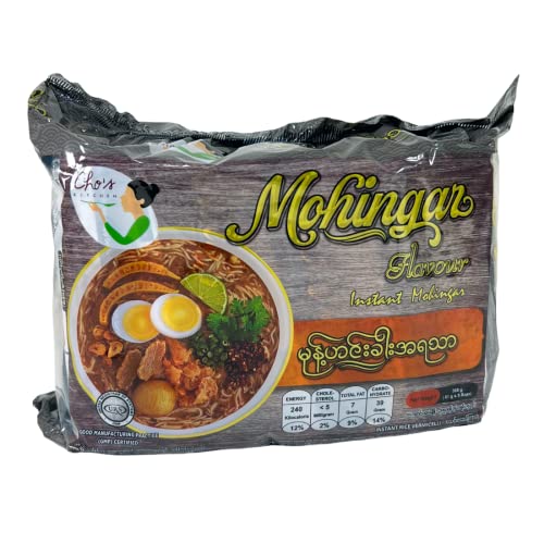 Cho's Kitchen Instant Rice Vermicelli (Myanmar Mohingar Flavor) 2.15oz (61g) x 5 packs ချို အသင့်စားမုန့်ဟင်းခါး