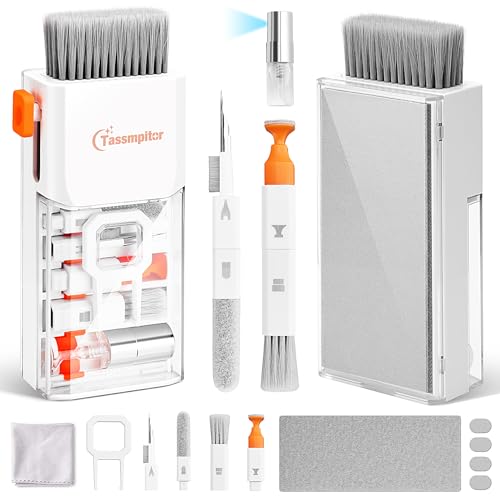 Tassmpitor Laptop Cleaning Kit Keyboard Cleaner, Electronics Cleaning Tool for MacBook iPad iPhone Pro Cell Phone, Brush Tool for Tablet, Computer, PC Monitor,TV Camera Lens New Compact with Patent