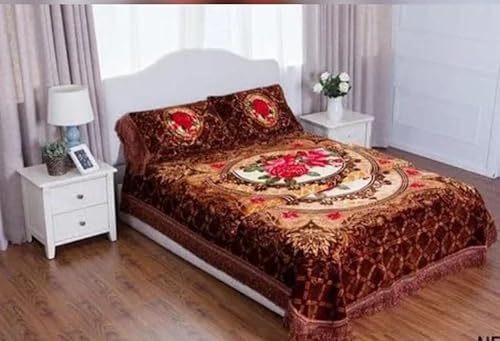 Bezzilish Home Warm Bedsheets for Winter, Double Bedsheet for Winter, Specially for Bridal and Groom with Fancy Bag Packing #1