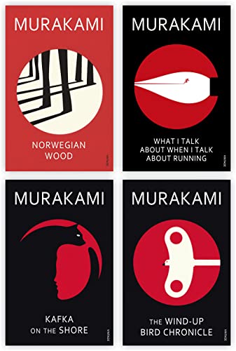 Haruki Murakami 4 Books Collection Set (The Wind-Up Bird Chronicle, What I Talk About When I Talk About Running, Norwegian Wood and Kafka On The Shore)