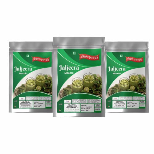 Rajasthani Jaljeera/Jaljira/Golgappa Pani-Puri Pani Powder/Healthy Tasty|Whole Spices Blend With Authentic Traditional Taste||Natural Spices|No Preservatives(NO Added Colors) 570gm(pack of 3x 190gm)