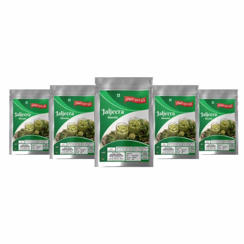 Rajasthani Jaljeera/Jaljira/Golgappa Pani-Puri Pani Powder/Healthy Tasty|Whole Spices Blend With Authentic Traditional Taste||Natural Spices|No Preservatives(NO Added Colors) 400gm(pack of 5x 80gm)