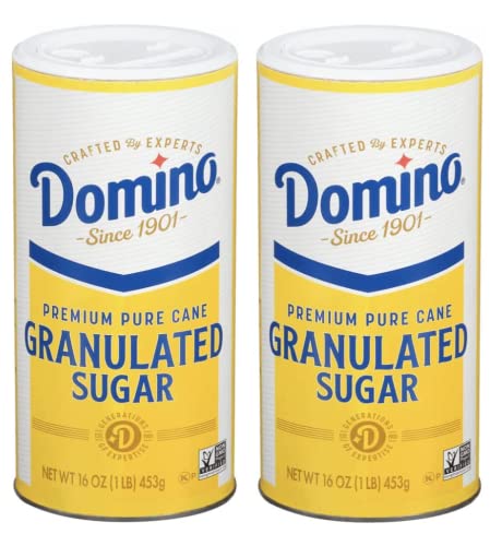 Domino Premium Pure Cane Granulated Sugar with Easy Pour Recloseable Top 16 oz. (Pack of 2)