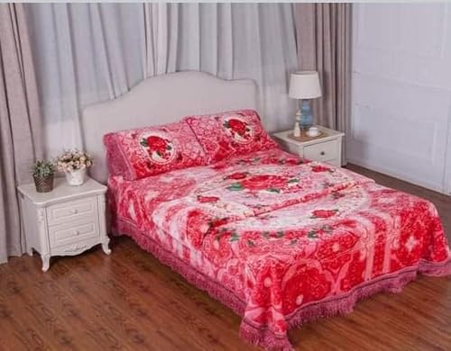Bezzilish Home Warm Bedsheets for Winter, Double Bedsheet for Winter, Specially for Bridal and Groom with Fancy Bag Packing #10