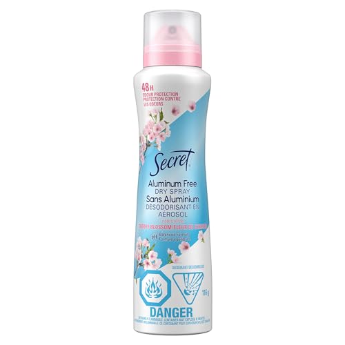 Secret Dry Spray Aluminum Free Deodorant for Women, Cherry Blossom, 116 g