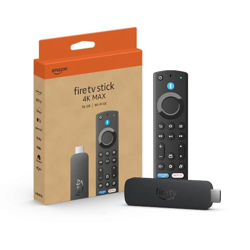 Amazon Fire TV Stick 4K Max streaming device (newest model) supports Wi-Fi 6E, free & live TV without cable or satellite