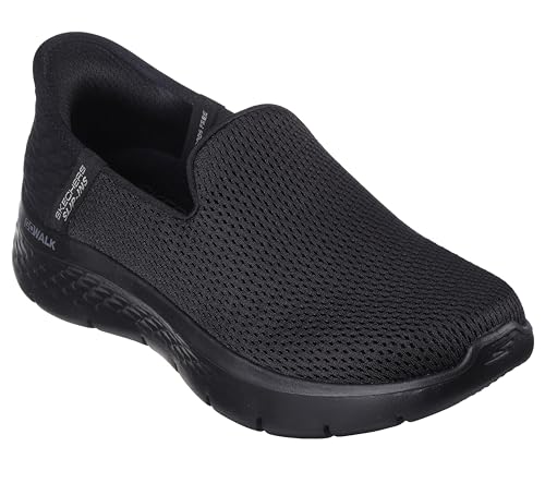 Skechers Women's Go Walk Flex Slip-ins-Relish Sneaker, Black, 10 Wide