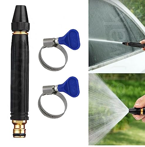 Rushwak Water Spray Gun for Car Wash Bike Washing Gun for 1/2" Hose Pipe High Pressure Water Gun Nozzle Adjustable Car Washer Gun Brass Jet Water Spray Nozzle for Garden & Window