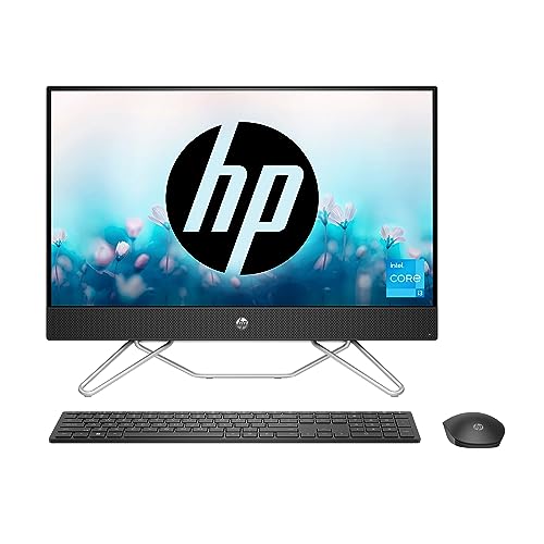 HP All-in-One PC 12th Gen Intel Core i3-1215U 24-inch(60.5 cm) FHD Desktop (8GB/512GB/Win 11/Wireless Keyboard and Mouse Combo/IR Privacy Camera/Intel UHD Graphics/MSO/Jet Black) 24-cb1802in
