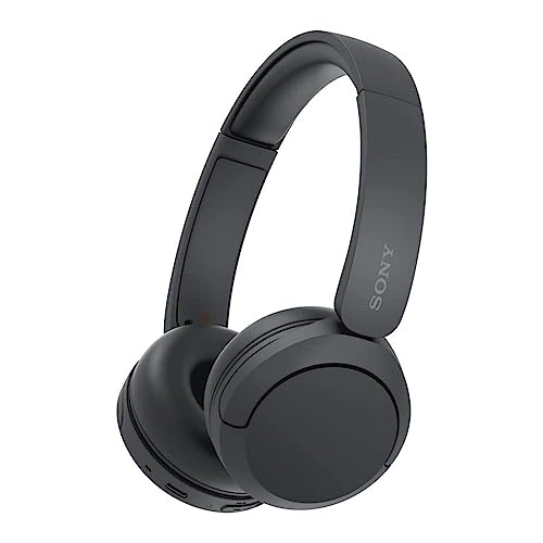 Sony WH-CH520 Wireless Bluetooth On-Ear Headphones, High Quality Sound, Lightweight Design, Up to 50hr Battery Life, Quick Charge, EQ, Clear Call Quality, iOS & Android - Black
