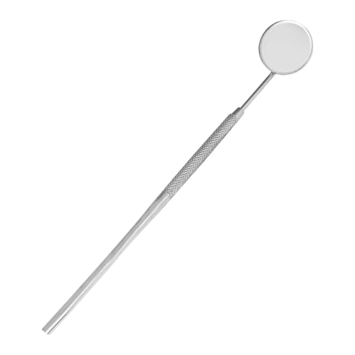 SS INSTRUMENTX Dental Mirror with Handle Tooth Mirror Dental Stainless Steel Dentist Tools for Teeth Cleaning (Silver 1 Count (Pack of 1))