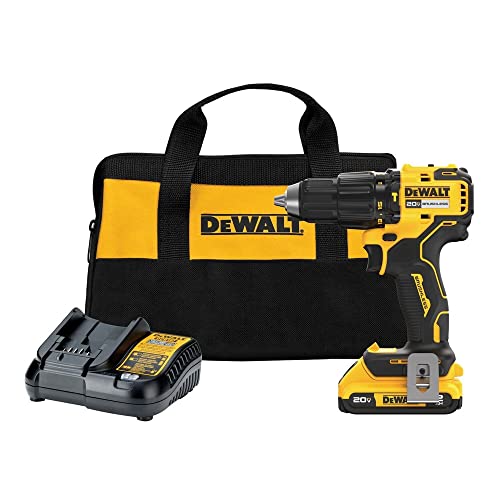 DEWALT 20V MAX Compact Hammer Drill/Driver Kit, Brushless 1/2 in. Ratcheting Chuck, LED (DCD798D1)