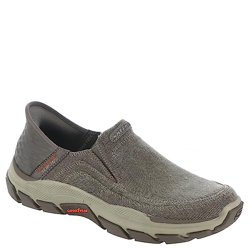 Skechers Men's Respected-Holmgren Slip-in Loafer, Taupe, 12 Wide