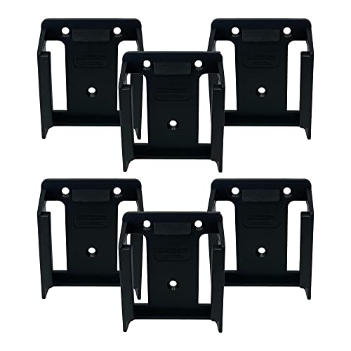 StealthMounts Battery Mounts for Hilti Nuron 22v | Cordless Battery Holders for Hilti Nuron 22v Power Tools | 6 Pack | Black Battery Organisers for Hilti Nuron 22v
