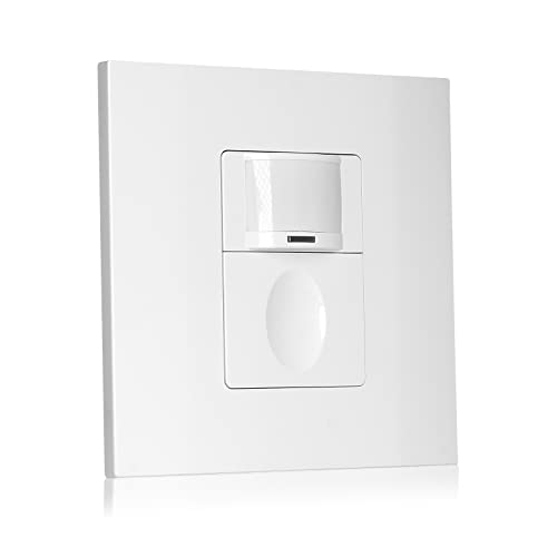 RAYZEEK Motion Sensor Switch, Wall mounting, 10A,2200W, Occupancy Sensor,Vacancy Sensor,Manual On-Off options all in one PIR Motion Sensor Light Switch,indoor,Neutral Wire Required