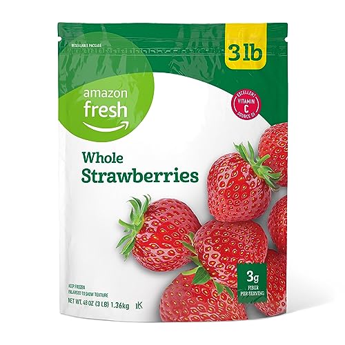 Amazon Fresh, Frozen Whole Strawberries, 48 Oz